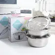 Multifunctional Stainless Steel 3-in-1 Rice Washing Bowl with Drainer - 2