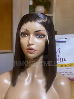 Chestnut Brown Bone Straight Wig - 10 Inch 5x5 Closure