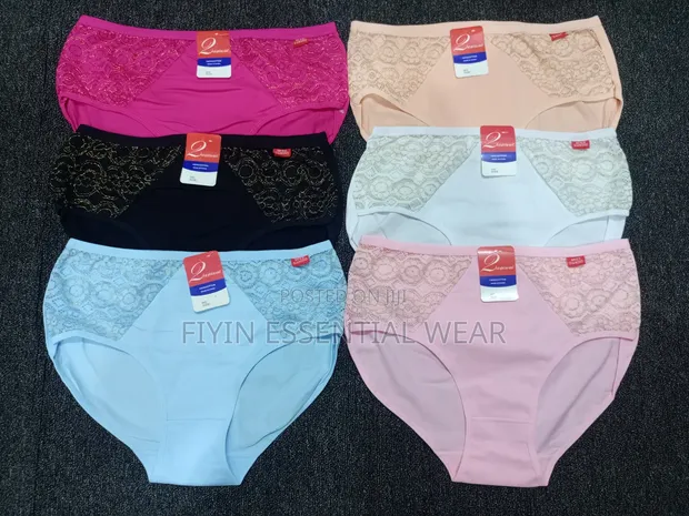 3pcs Women's Lace Cotton Pants - 1