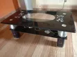 Used Two-Tier Glass Centre Table with Floral Design - 1