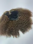 100% Human Hair SDD 5x5 Closure Deep Wave 16" Brown - 1