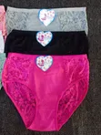 3pcs St. Love Cotton Lace Panties - 4