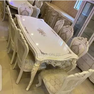 Royal European 8-Seater Luxury Carved Dining Set