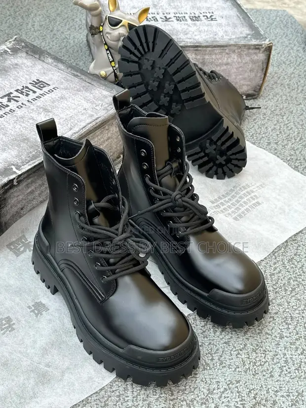 Dr. Martens Cos Zipper Boots - Black Leather - 1