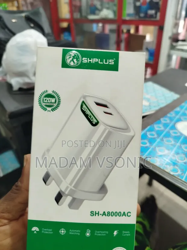 SHPLUS Dual Port Fast Charger with Type-C Cable - 1