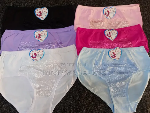 3pcs Women's Premium Cotton Front Lace Panties - 1