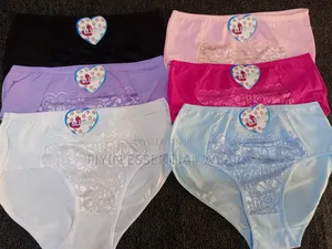 3pcs Mata Na Gaskiya Kayan Ciki Na Cotton Na Gaba Da Lace
