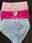 3pcs Mata Na Gaskiya Kayan Ciki Na Cotton Na Gaba Da Lace - 2