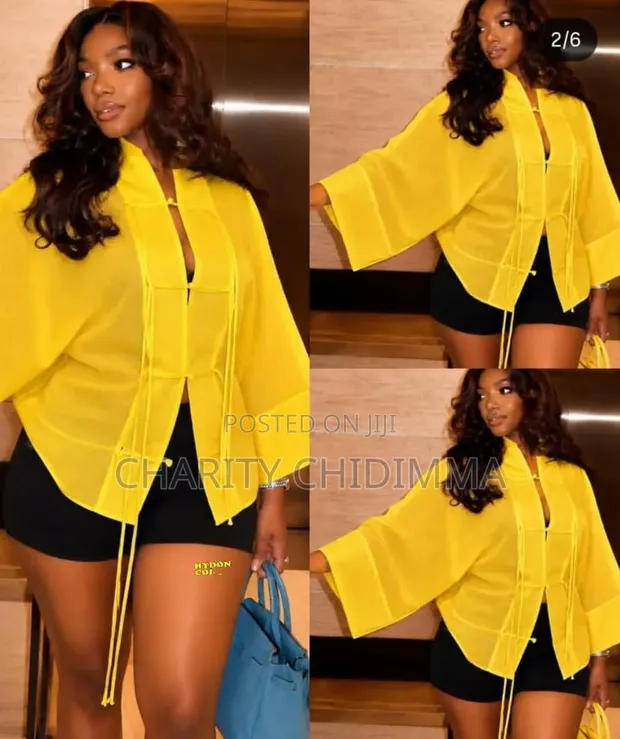 A&D Classic Yellow Silk Shirt - Women's - 1