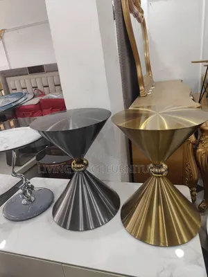 Luxurious Glossy Steel Side Stool