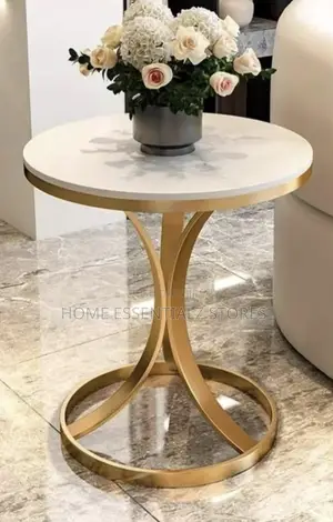 Luxury Round Marble Side Table - Modern Coffee Stool