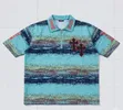 Aqua Cross Graphic Oversized Polo Shirt - 1