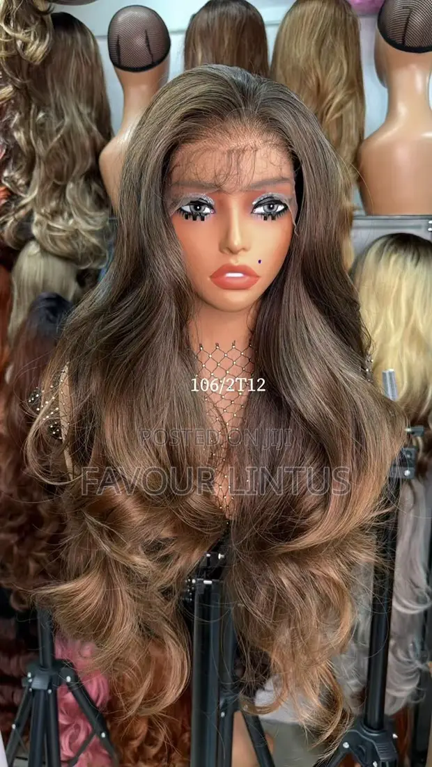 Highlight Ombre Body Wave Lace Frontal Wig 24" - 1