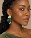 Statement Earrings with Pearls - 4