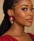 Statement Earrings with Pearls - 5
