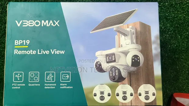 V380 Pro 4G 4-Lens Solar Camera - 1