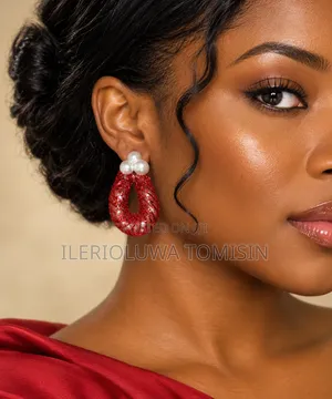 Statement Earrings with Crinoline and Pearls