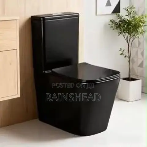2-Piece Toilet Seat - Black/White - 1