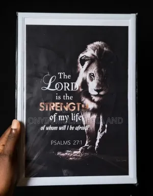 "The Lord Is the Strength of My Life" Psalms 27:1 PVC Wall Art