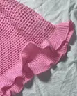 Women's Pink Hollow-Out Summer Dress - 1