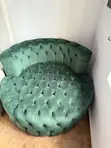 Babban Kujerar Barrel na Velvet Mai Hannun Jini - 2