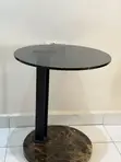Black Marble da Gilashin Pedestal Table - 1
