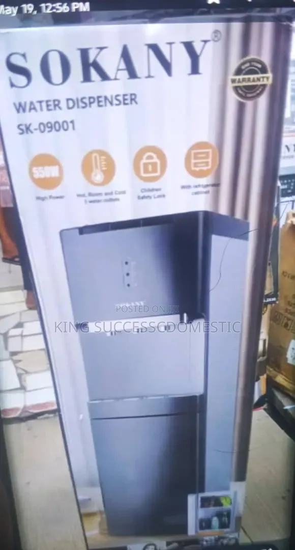 SOKANY Water Dispenser with Refrigerator - 3 Taps - 1