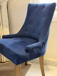 Royal Blue Tufted Single Seater Chair - 2