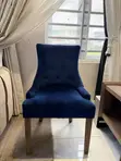 Royal Blue Tufted Single Seater Chair - 3