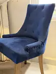 Royal Blue Tufted Single Seater Chair - 4