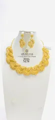 Golden Star Gold Plated Necklace and Earrings Set - 2