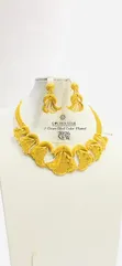 Golden Star Gold Plated Necklace and Earrings Set - 3
