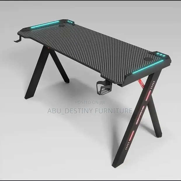 Gaming Desk with LED Lights - 1