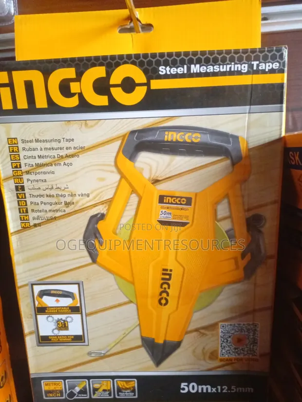 INGCO 50m Fiberglass Measuring Tape - 1