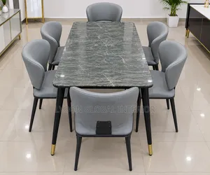 Brand New Marble Dining Table Set (6-Seater)