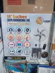 18-Inch Solar Standing Fan Da 3 Rope Bulbs - 1