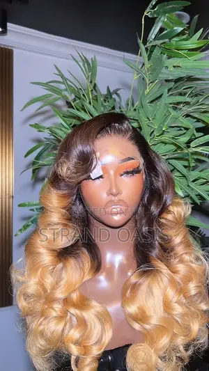 Raw Donor Unit - 20" 350g 2-Tone Curly Human Hair Wig