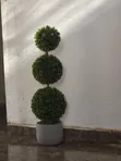 Artificial Triple Ball Topiary Plant - 2
