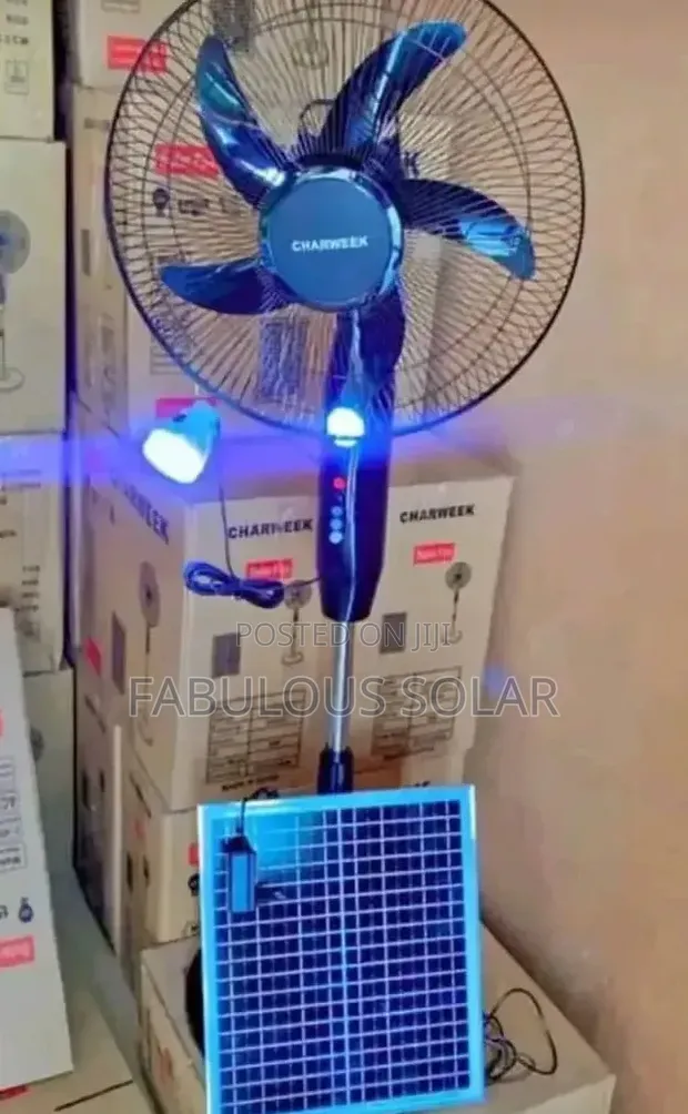 16-Inch Charweek Solar Standing Fan - 1