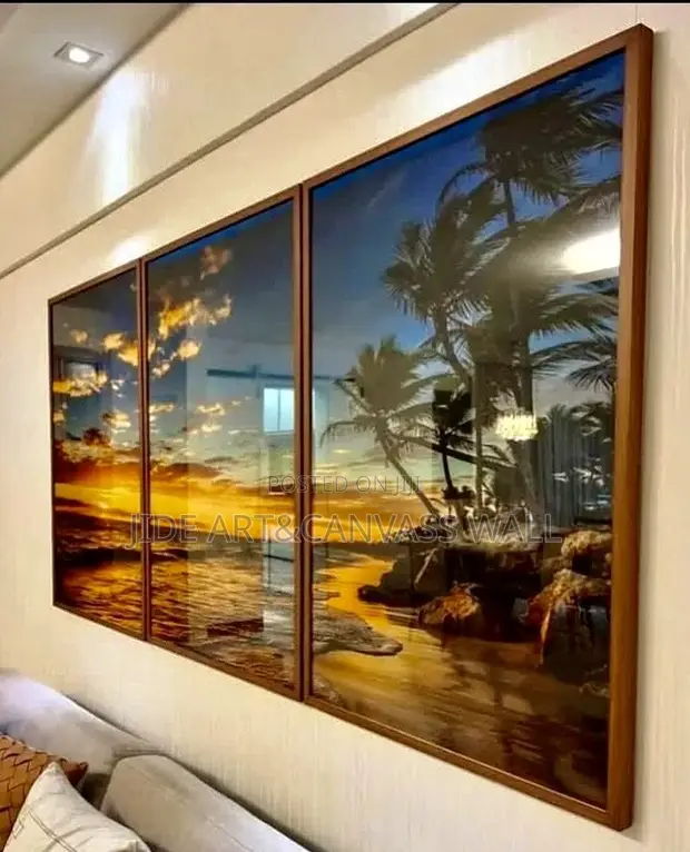 Sea Side View Acrylic Wall Frame (3ft x 4ft, 3-Set) - 1
