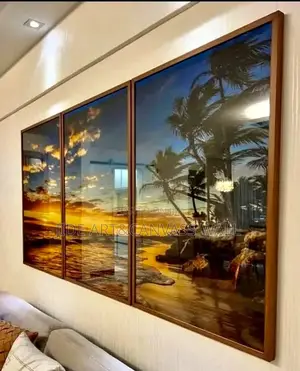Sea Side View Acrylic Wall Frame (3ft x 4ft, 3-Set)
