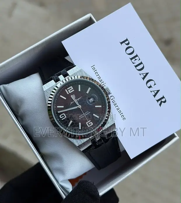 Poedagar Leather Waterproof Watch with Sapphire Glass - 1