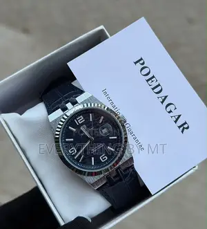 Poedagar Leather Waterproof Watch with Sapphire Glass