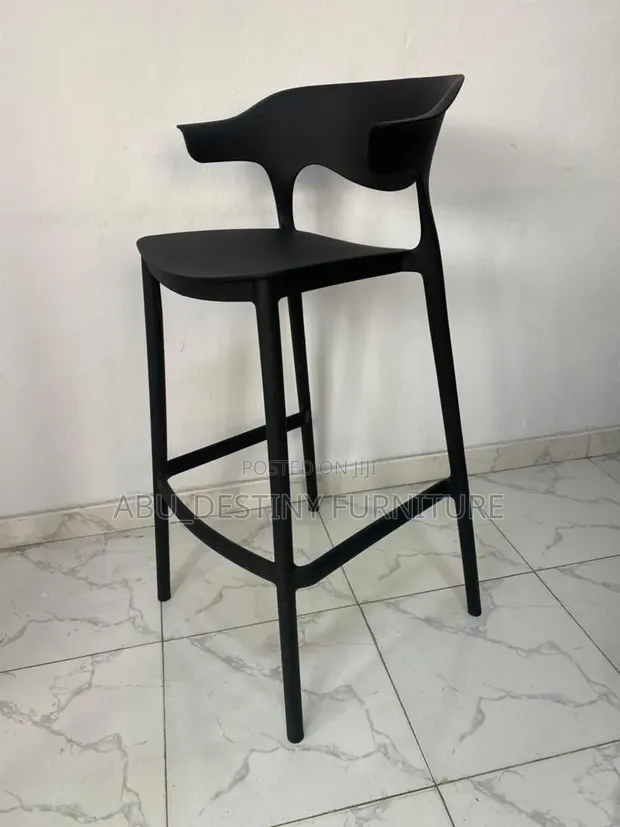 Modern Plastic Bar Stool - 1