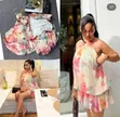 Zara Luxury Chiffon Dress - Multi-Colour - 2