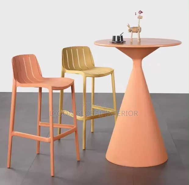 High Stool Chair With Table Set - 1