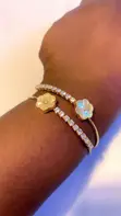 Chunky Bangles Na Bakin Karfe - Zinariya - 2