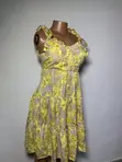 Elegant Yellow Chiffon Mini Dress - 2