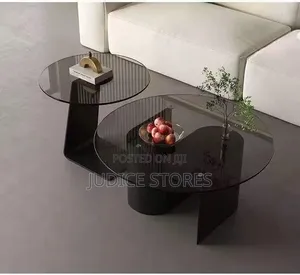 Obsidian Glass Center Table - Brand New