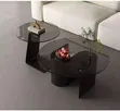 Obsidian Glass Center Table - Brand New - 2